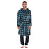 Snuggs Blanket Robe Blue Checkered